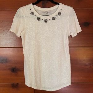 LOFT Sequin Embellished Tee – NWT
Size: XS